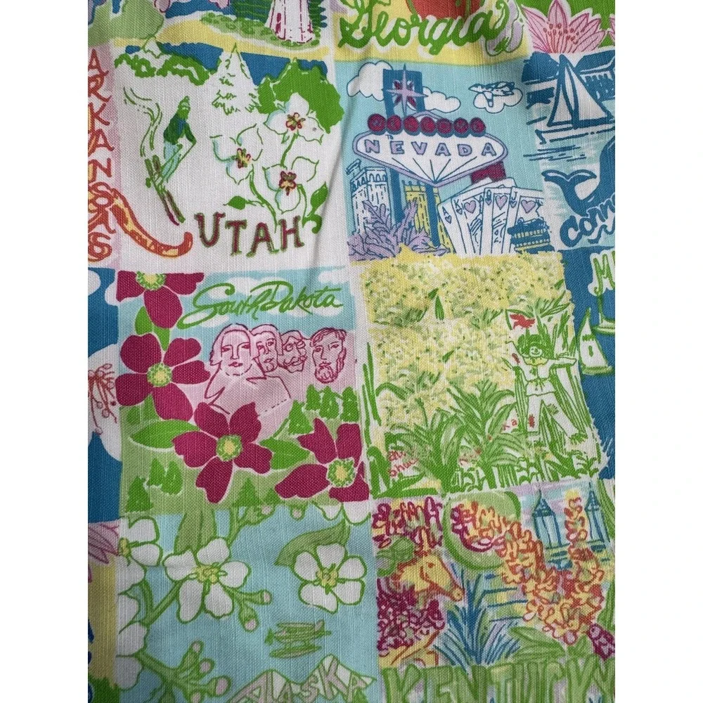 Lilly Pulitzer Dress Women's 4 State of Mind Patchwork Strapless Sundress Preppy - Picture 7 of 16